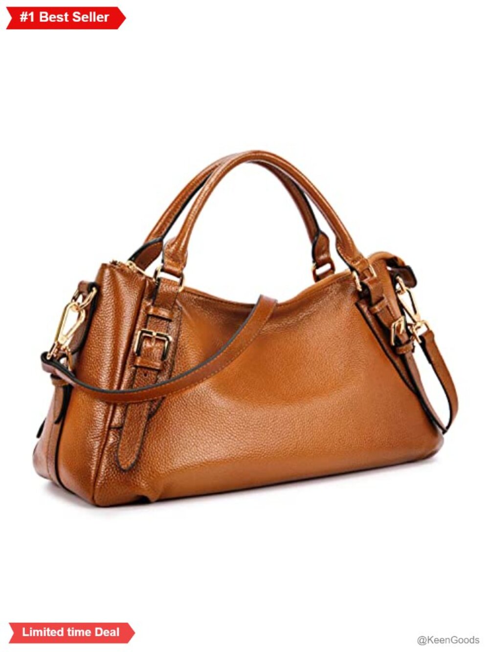 Genuine Leather Satchel Crossbody Bag Top Handle Purse